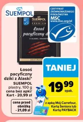 Łosoś pacyficzny dziki z Alaski Suempol Premium plastry