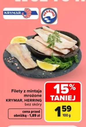 Filety z mintaja mrożone bez skóry Krymar +1 wariant