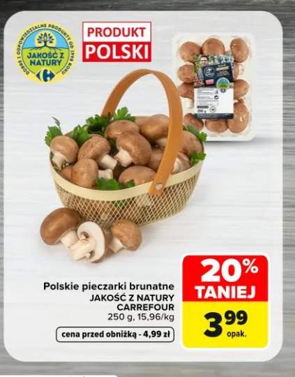 Polskie pieczarki brunatne Jakość z Natury Carrefour