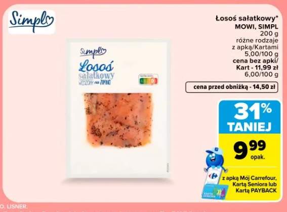 Łosoś sałatkowy wędzony na zimno Simpl