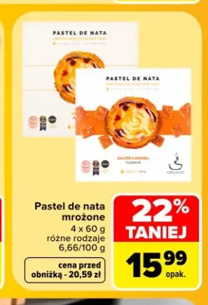 Pastel de nata Salted Caramel mrożone Nata Pura 4-pak +1 wariant