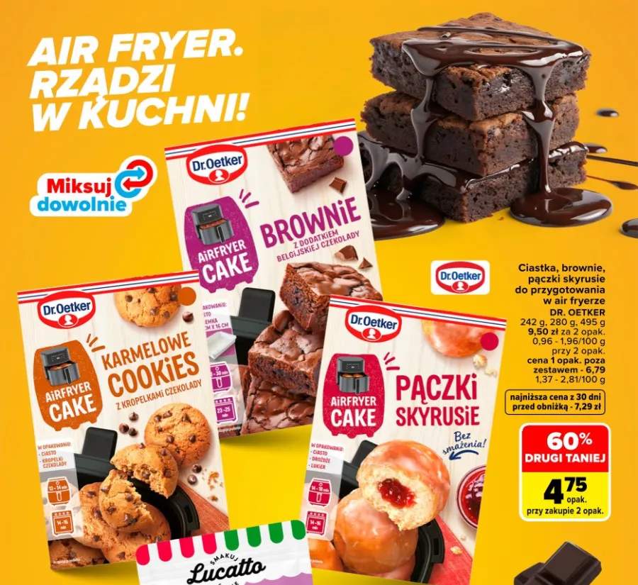 Ciastka Karmelowe Cookies Dr.Oetker Airfryer Cake +2 warianty