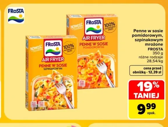 Danie mrożone Penne w sosie szpinakowym Frosta Air Fryer