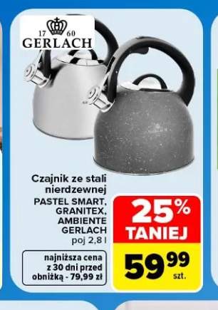 Czajnik ze stali nierdzewnej Granitex Gerlach 2,8 l +2 warianty