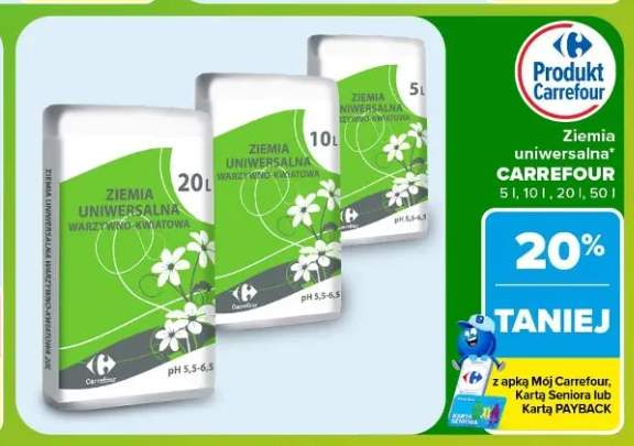 Ziemia uniwersalna Carrefour 5 l +3 warianty