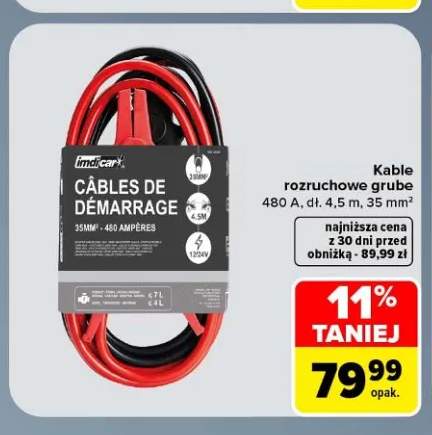 Kable rozruchowe grube Imdicar
