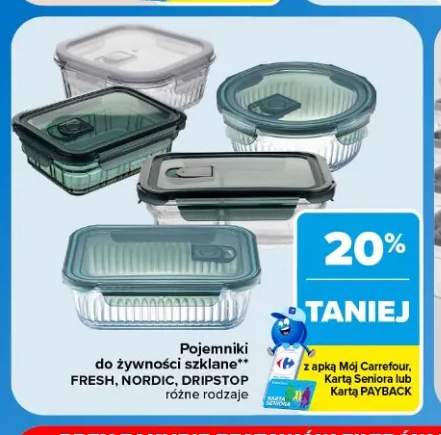 Pojemniki do żywności szklane Nordic +2 warianty