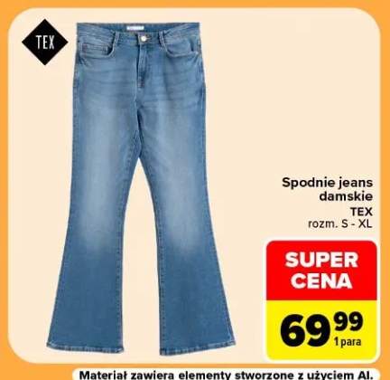 Spodnie jeans damskie TEX