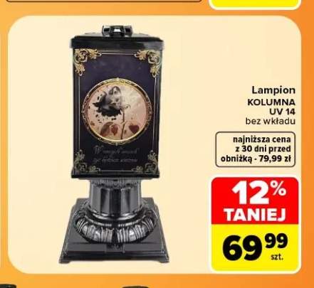 Lampion Kolumna UV 14 bez wkładu
