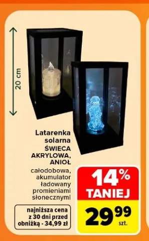 Latarenka solarna świeca akrylowa +1 wariant