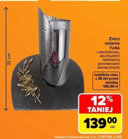 Znicz solarny Tuba