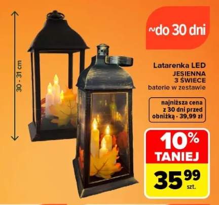 Latarenka LED Jesienna 3 świece