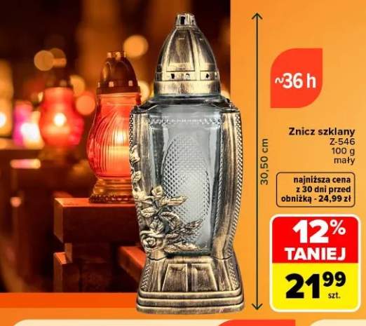 Znicz szklany Z-546 mały