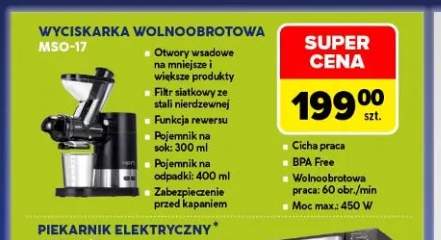 Wyciskarka wolnoobrotowa MSO-17 Mpm