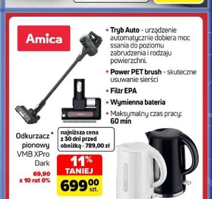 Odkurzacz pionowy Vmb XPro Dark Amica