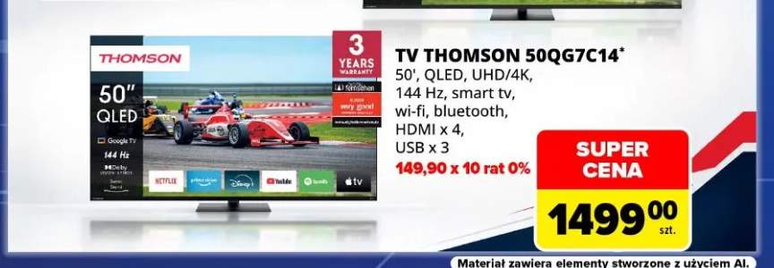 Telewizor Thomson 50QG7C14 50" Qled UHD 4K