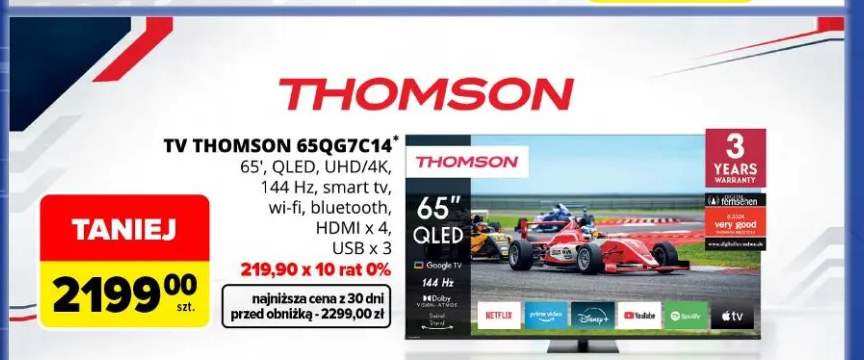 Telewizor Thomson 65QG7C14 65" Qled UHD 4K
