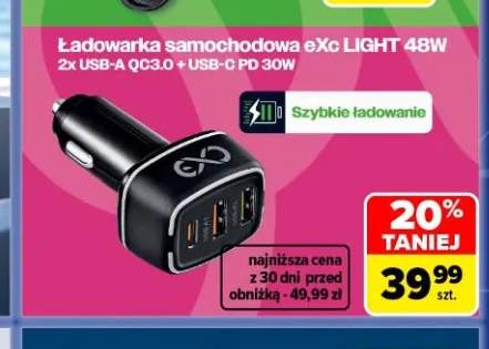 Ładowarka samochodowa eXc Light