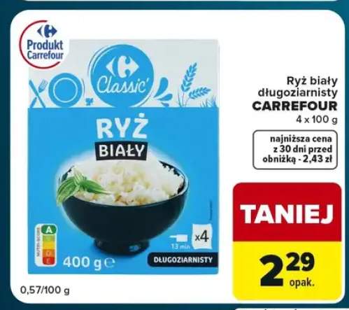 Ryż biały długoziarnisty Carrefour