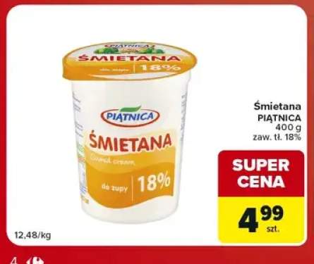 Śmietana Piątnica 18%