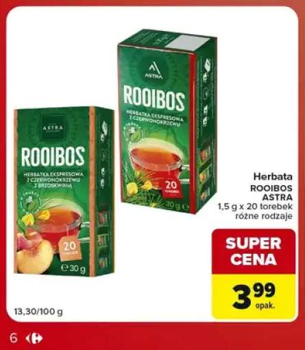 Herbata Rooibos z brzoskwinią Astra +1 wariant