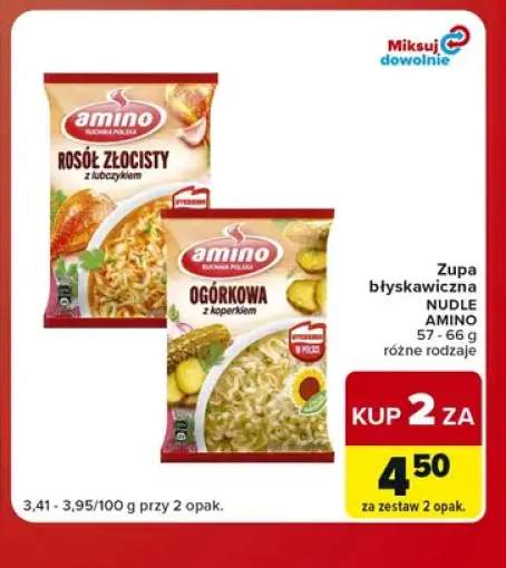 Zupa błyskawiczna Nudle rosół złocisty Amino +1 wariant