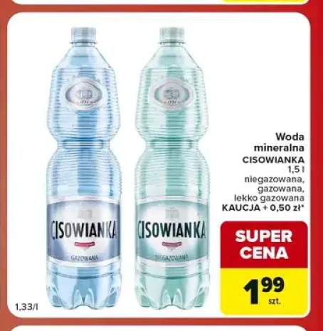 Woda mineralna niegazowana Cisowianka +2 warianty