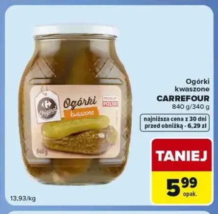 Ogórki kwaszone Carrefour