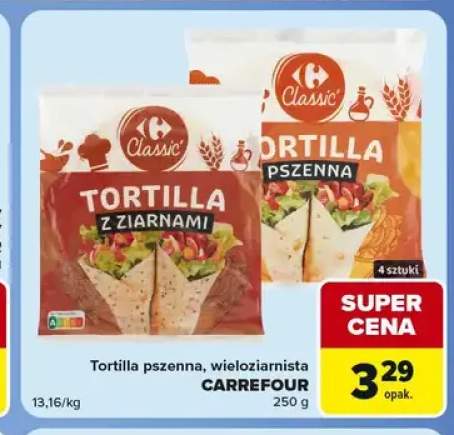Tortilla pszenna Carrefour +1 wariant