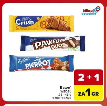 Baton Crush pretzel & peanuts E.Wedel +2 warianty
