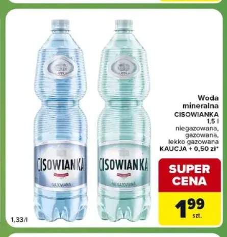 Woda mineralna gazowana Cisowianka lekko +2 warianty