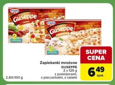 Zapiekanki mrożone Guseppe z pomidorami 2-pak +2 warianty