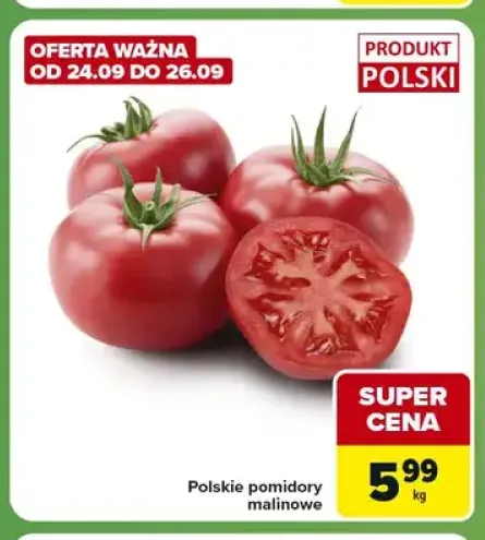 Pomidory malinowe polskie