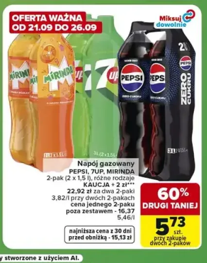 Napój gazowany Pepsi Zero Cukru 2-pak +2 warianty