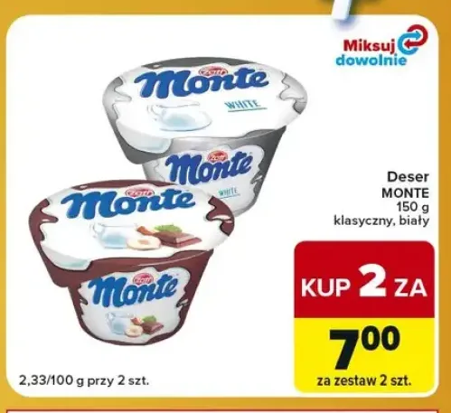 Deser Monte klasyczny Zott +1 wariant