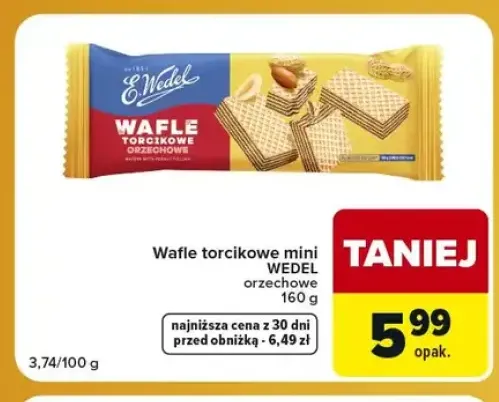 Wafle torcikowe mini orzechowe E.Wedel