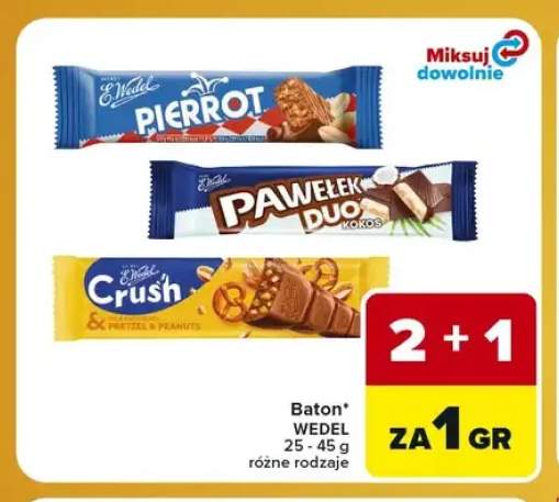 Baton Wedel Crush Pretzel & Peanuts +2 warianty