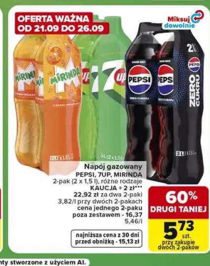 Napój gazowany Pepsi Zero Cukru 2-pak +2 warianty