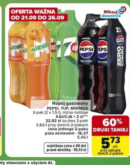 Napój gazowany Pepsi Zero Cukru 2-pak +2 warianty