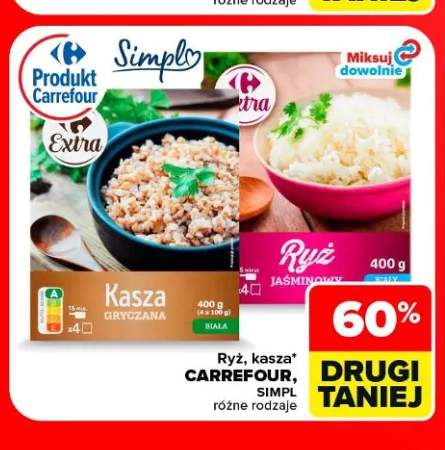 Ryż jaśminowy biały Carrefour Extra +1 wariant