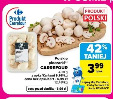 Polskie pieczarki Carrefour