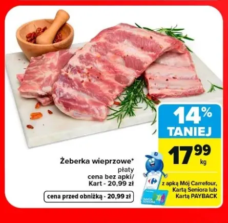 Żeberka wieprzowe płaty