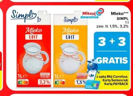 Mleko UHT Simpl 3,2% +1 wariant