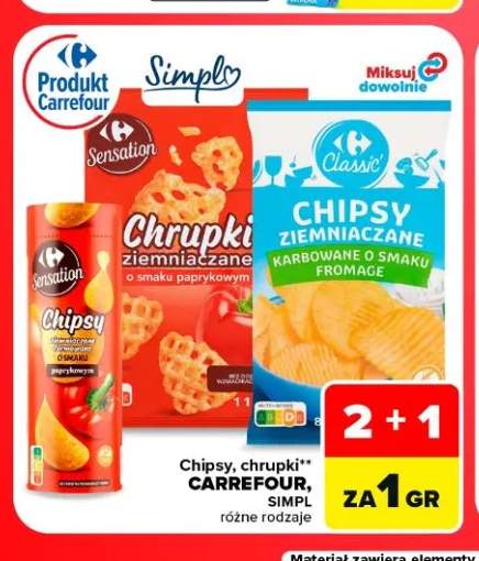 Chipsy, chrupki Carrefour, Simpl