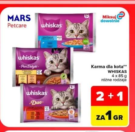 Karma dla kota Whiskas Duo 4-pak 85 g +2 warianty