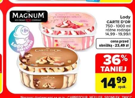 Lody Carte d'Or Tiramisu +1 wariant