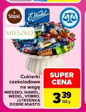 Cukierki czekoladowe na wagę Mieszko, Wawel, Wedel, Vobro, Jutrzenka Dobre Miasto