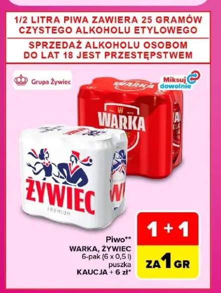 Piwo Warka 6-pak 500 ml +1 wariant