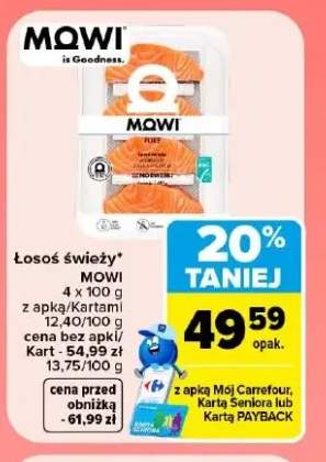 Łosoś świeży Mowi 4-pak 100 g