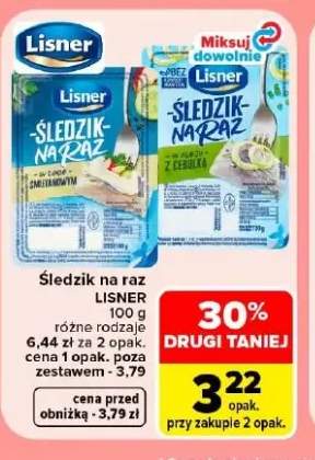 Śledzik na raz w sosie śmietanowym Lisner +1 wariant